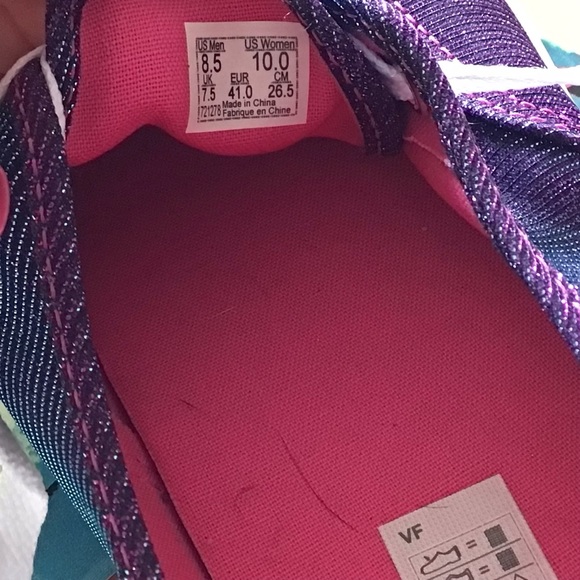 Vans Off the Wall Sneaker in Metallic Purple Excellent Size 8.5 Men/10 Women - Picture 10 of 13